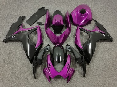 2006-2007 Lila & Schwarz Suzuki GSXR 600-750 Motorrad Verkleidungen
