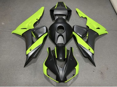 2006-2007 Matt Grau Schwarz & Grün Honda CBR1000RR Motorrad Verkleidungen