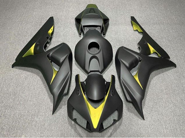 2006-2007 Matt Schwarz & Gelb Honda CBR1000RR Motorrad Verkleidungen