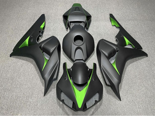 2006-2007 Matt Schwarz & Grün Honda CBR1000RR Motorrad Verkleidungen