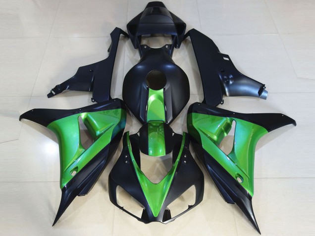 2006-2007 Matt Schwarz & Grün Honda CBR1000RR Motorrad Verkleidungen 2006-2007 Matt Schwarz & Grün Honda CBR1000RR Motorrad Verkleidungen