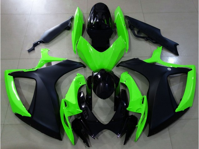 2006-2007 Matt Schwarz & Grün Suzuki GSXR 600-750 Motorrad Verkleidungen 2006-2007 Matt Schwarz & Grün Suzuki GSXR 600-750 Motorrad Verkleidungen