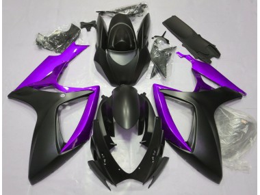 2006-2007 Matt Schwarz & Lila Suzuki GSXR 600-750 Motorrad Verkleidungen