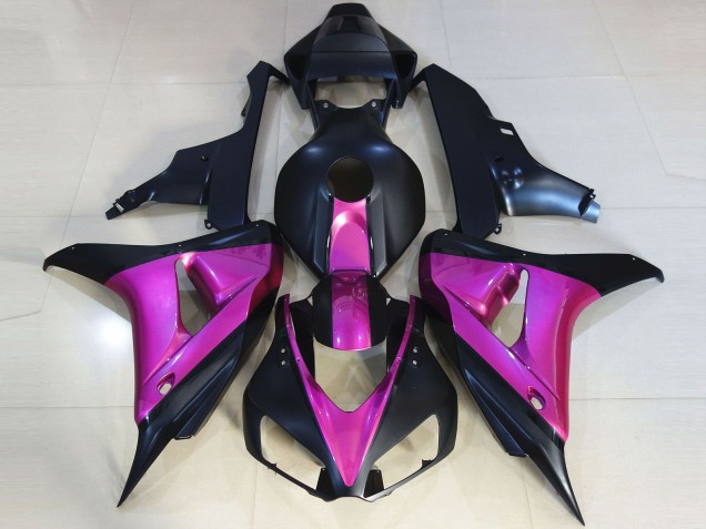 2006-2007 Matt Schwarz & Pink Honda CBR1000RR Motorrad Verkleidungen