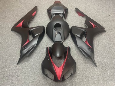 2006-2007 Matt Schwarz & Rot Honda CBR1000RR Motorrad Verkleidungen