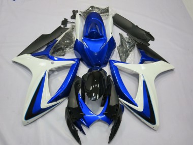 2006-2007 OEM Stil Weiß Blau Suzuki GSXR 600-750 Motorrad Verkleidungen