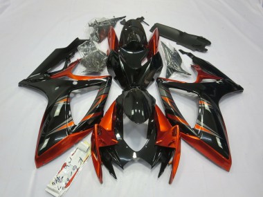 2006-2007 Orange & Schwarz Suzuki GSXR 600-750 Motorrad Verkleidungen