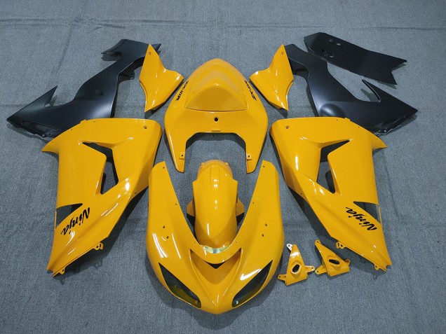 2006-2007 Perlgelb Kawasaki ZX10R Motorrad Verkleidungen