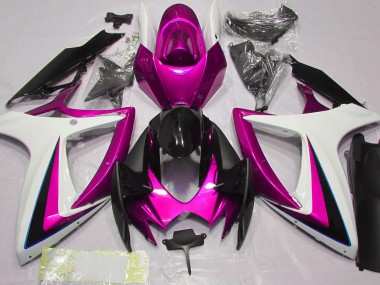 2006-2007 Rosa & Weiß Suzuki GSXR 600-750 Motorrad Verkleidungen