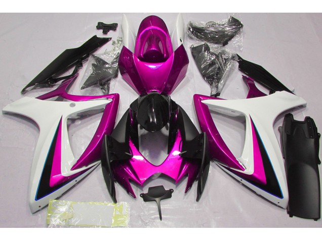 2006-2007 Rosa & Weiß Suzuki GSXR 600-750 Motorrad Verkleidungen 2006-2007 Rosa & Weiß Suzuki GSXR 600-750 Motorrad Verkleidungen