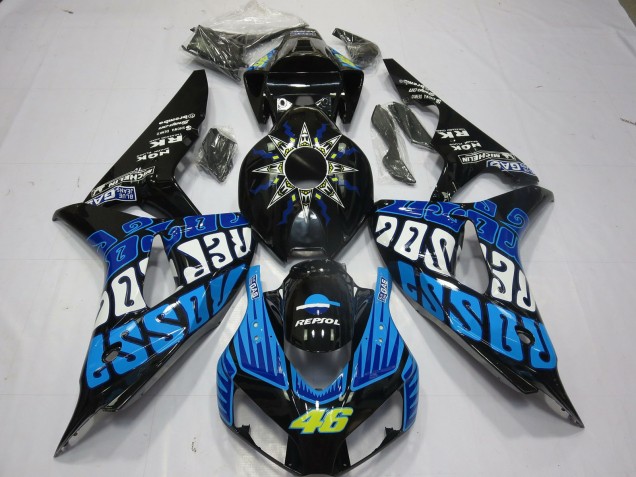 2006-2007 Rossi Blau Glänzend Honda CBR1000RR Motorrad Verkleidungen 2006-2007 Rossi Blau Glänzend Honda CBR1000RR Motorrad Verkleidungen