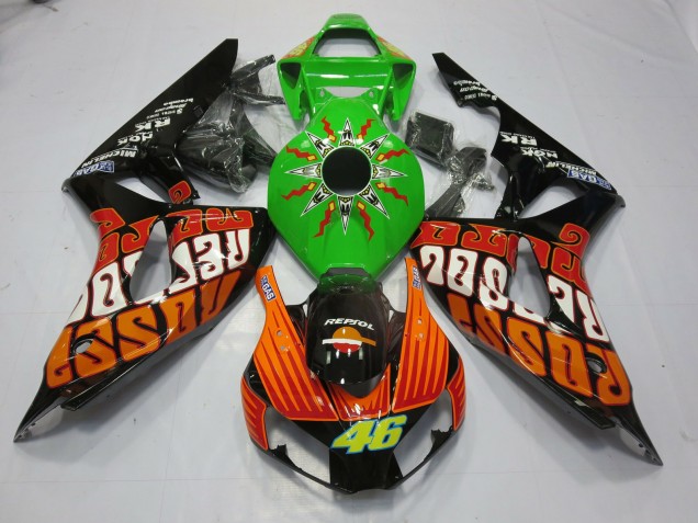 2006-2007 Rossi Limette Honda CBR1000RR Motorrad Verkleidungen