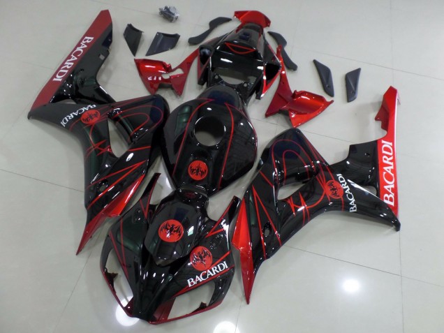 2006-2007 Rot Bacardi Honda CBR1000RR Motorrad Verkleidungen
