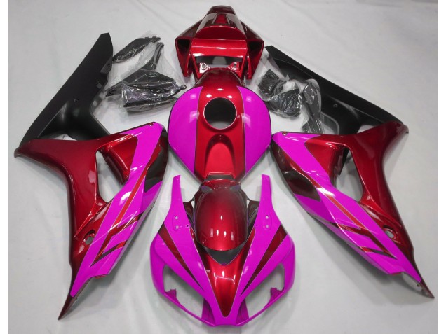 2006-2007 Rot Glänzend & Pink Honda CBR1000RR Motorrad Verkleidungen 2006-2007 Rot Glänzend & Pink Honda CBR1000RR Motorrad Verkleidungen