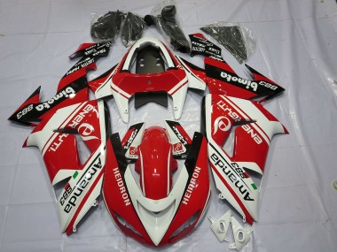 2006-2007 Weiß Rot Kawasaki ZX10R Motorrad Verkleidungen