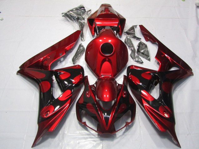 2006-2007 Rot & Schwarz Candy Honda CBR1000RR Motorrad Verkleidungen