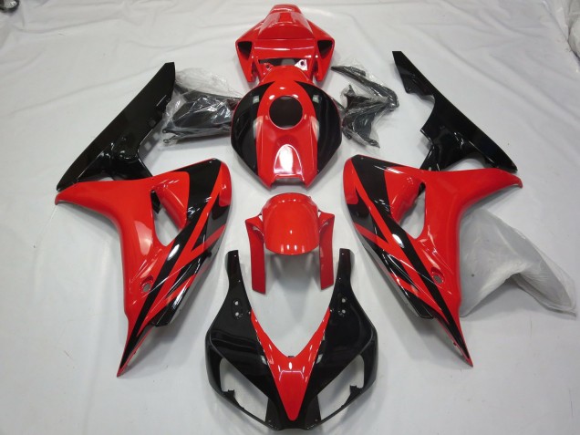 2006-2007 Rot Schwarz OEM-Stil Ohne Aufkleber Honda CBR1000RR Motorrad Verkleidungen