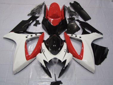 2006-2007 Rot Stern Suzuki GSXR 600-750 Motorrad Verkleidungen