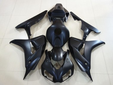 2006-2007 Schlichte Matt Schwarz Honda CBR1000RR Motorrad Verkleidungen