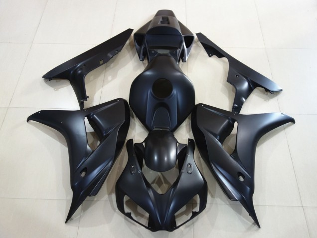2006-2007 Schlichte Matt Schwarz Honda CBR1000RR Motorrad Verkleidungen