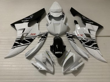 2006-2007 Weiß Schwarz Design Yamaha R6 Motorrad Verkleidungen