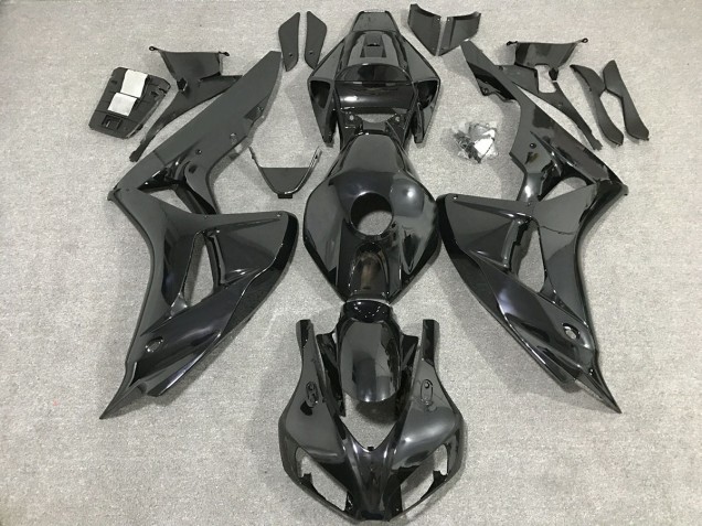 2006-2007 Schwarz Glänzend Honda CBR1000RR Motorrad Verkleidungen