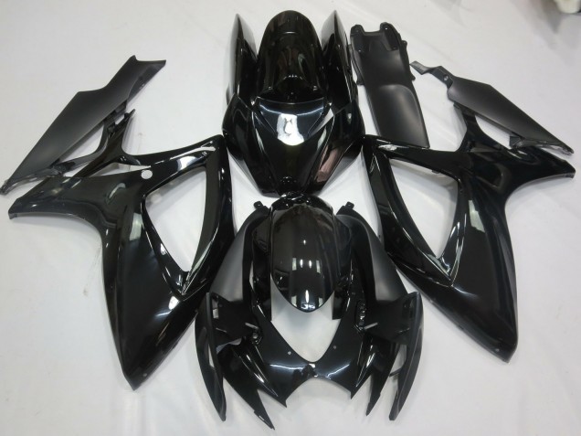 2006-2007 Schwarz Glänzend Suzuki GSXR 600-750 Motorrad Verkleidungen 2006-2007 Schwarz Glänzend Suzuki GSXR 600-750 Motorrad Verkleidungen