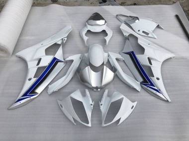 2006-2007 Silber & Blau Yamaha R6 Motorrad Verkleidungen