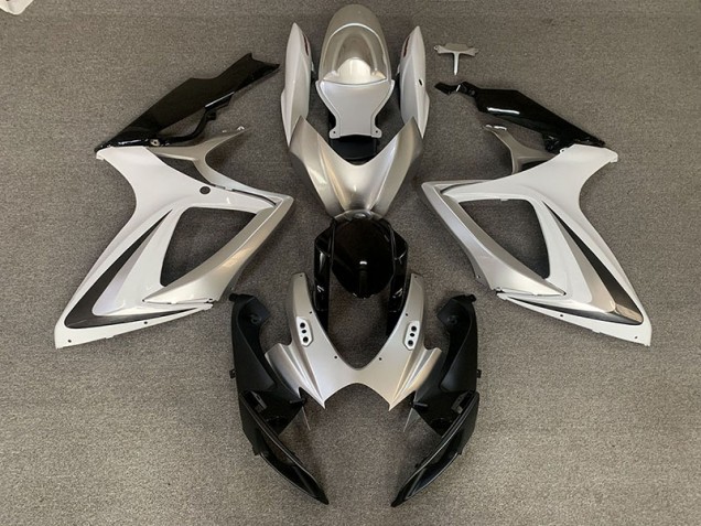 2006-2007 Silber Weiß OEM Stil Suzuki GSXR 600-750 Motorrad Verkleidungen 2006-2007 Silber Weiß OEM Stil Suzuki GSXR 600-750 Motorrad Verkleidungen