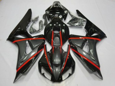 2006-2007 Silber & Schwarz Honda CBR1000RR Motorrad Verkleidungen