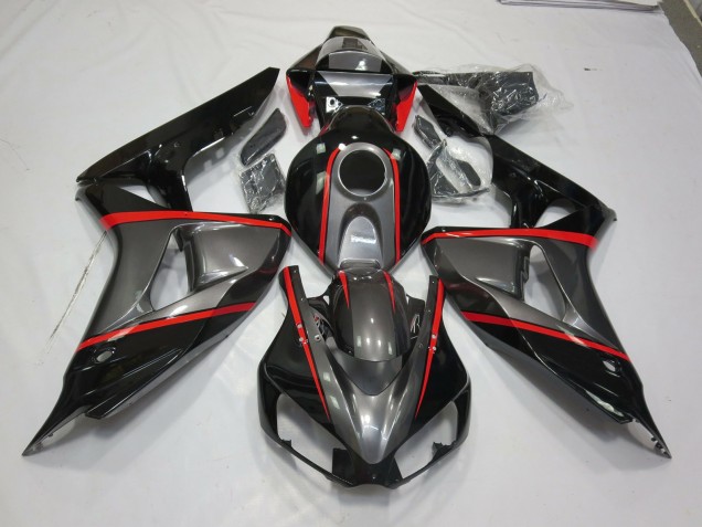 2006-2007 Silberschwarzer Rot Nadelstreifen Honda CBR1000RR Motorrad Verkleidungen 2006-2007 Silberschwarzer Rot Nadelstreifen Honda CBR1000RR Motorrad Verkleidungen
