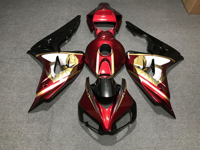 2006-2007 Tiefrot & Gold Honda CBR1000RR Motorrad Verkleidungen 2006-2007 Tiefrot & Gold Honda CBR1000RR Motorrad Verkleidungen