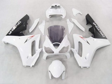 2006-2008 Weiß Mit Schwarzen Unterteilen Triumph Daytona 675 Motorrad Verkleidungen