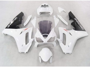 2006-2008 Weiß Mit Schwarzen Unterteilen Triumph Daytona 675 Motorrad Verkleidungen