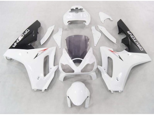 2006-2008 Weiß Mit Schwarzen Unterteilen Triumph Daytona 675 Motorrad Verkleidungen 2006-2008 Weiß Mit Schwarzen Unterteilen Triumph Daytona 675 Motorrad Verkleidungen