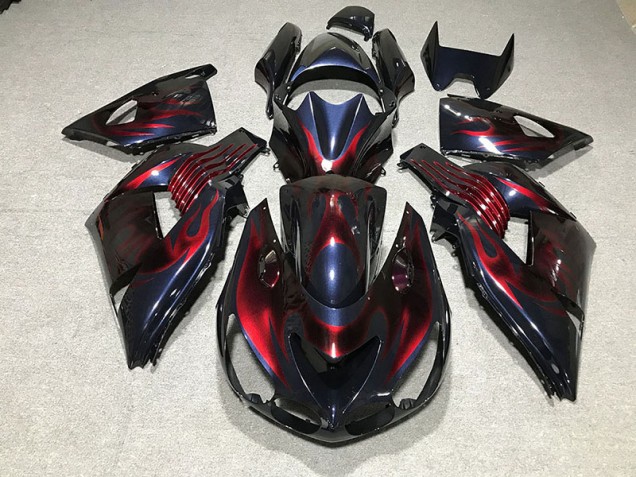 2006-2011 Flame Kawasaki ZX14R Motorrad Verkleidungen