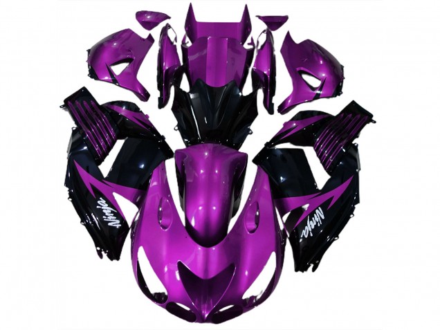 2006-2011 Glanz Lila & Schwarz Kawasaki ZX14R Motorrad Verkleidungen
