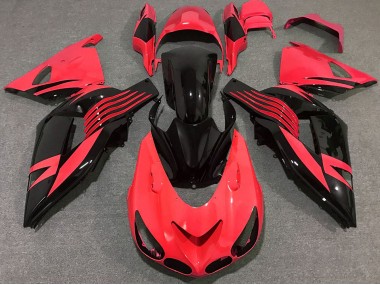 2006-2011 Helles Rot Kawasaki ZX14R Motorrad Verkleidungen