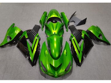 2006-2011 Hellgrün & Schwarz Kawasaki ZX14R Motorrad Verkleidungen
