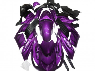 2006-2011 Lila Glänzend & Flame Kawasaki ZX14R Motorrad Verkleidungen