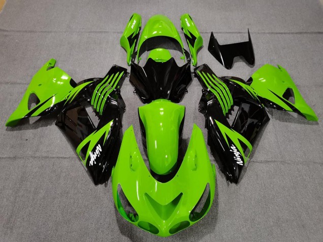 2006-2011 Limettengrün & Schwarz Kawasaki ZX14R Motorrad Verkleidungen
