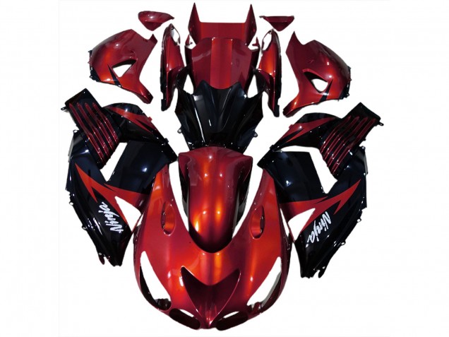 2006-2011 Rot Glänzend & Schwarz Kawasaki ZX14R Motorrad Verkleidungen 2006-2011 Rot Glänzend & Schwarz Kawasaki ZX14R Motorrad Verkleidungen