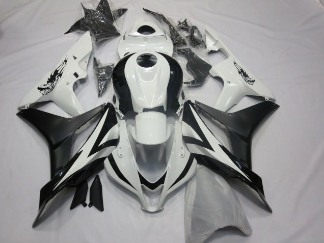 2007-2008 Benutzerdefiniert OEM Stil Weiß & Schwarz Honda CBR600RR Motorrad Verkleidungen 2007-2008 Benutzerdefiniert OEM Stil Weiß & Schwarz Honda CBR600RR Motorrad Verkleidungen
