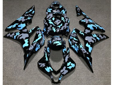 2007-2008 Benutzerdefiniertes Tarnung Blau Honda CBR600RR Motorrad Verkleidungen