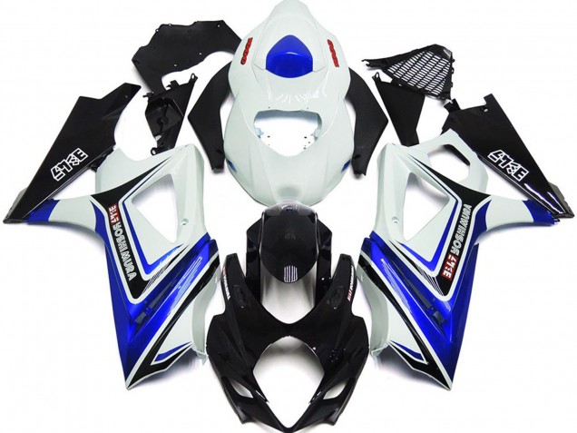2007-2008 Blau Glänzend Mit Weiß & Schwarz OEM-Stil Suzuki GSXR 1000 Motorrad Verkleidungen 2007-2008 Blau Glänzend Mit Weiß & Schwarz OEM-Stil Suzuki GSXR 1000 Motorrad Verkleidungen