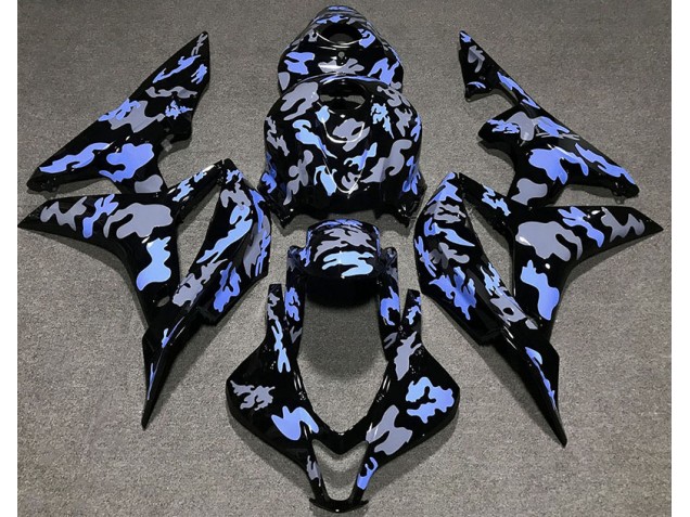 2007-2008 Blau & Grau Camouflage Honda CBR600RR Motorrad Verkleidungen 2007-2008 Blau & Grau Camouflage Honda CBR600RR Motorrad Verkleidungen