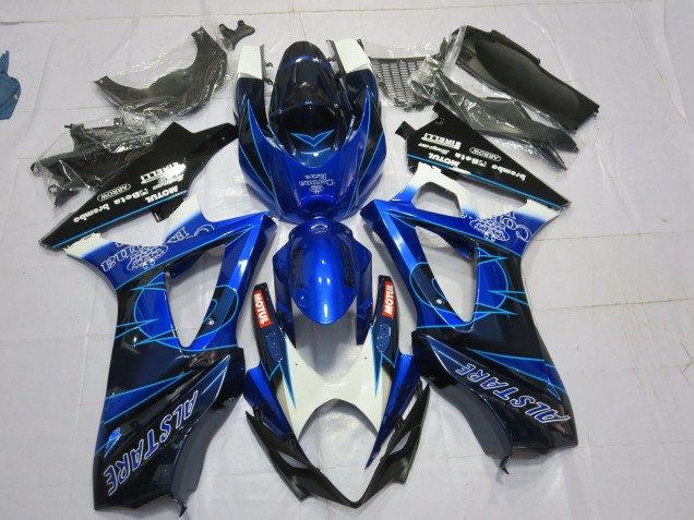 2007-2008 Blau & Schwarz Corona Suzuki GSXR 1000 Motorrad Verkleidungen
