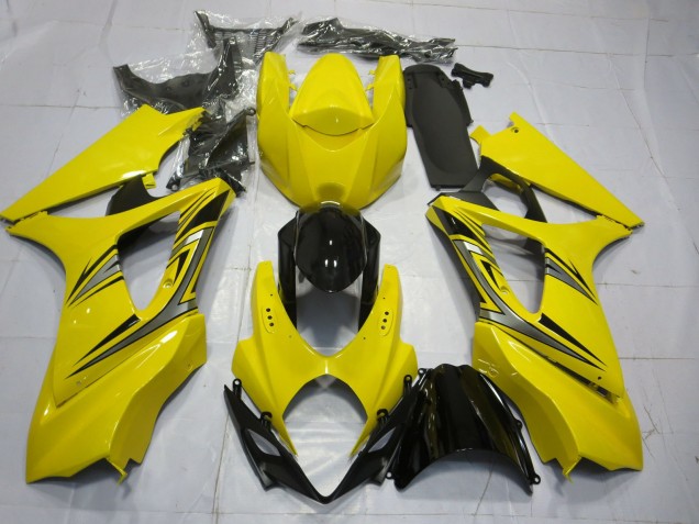 2007-2008 Gelb OEM Stil Suzuki GSXR 1000 Motorrad Verkleidungen