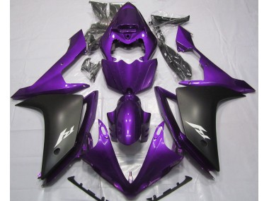 2007-2008 Glanz Lila & Schwarz Yamaha R1 Motorrad Verkleidungen