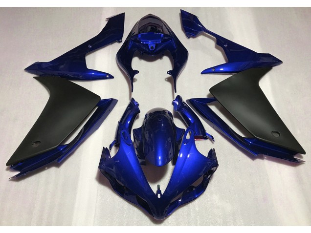 2007-2008 Glänzend Blau & Schwarz Yamaha R1 Motorrad Verkleidungen